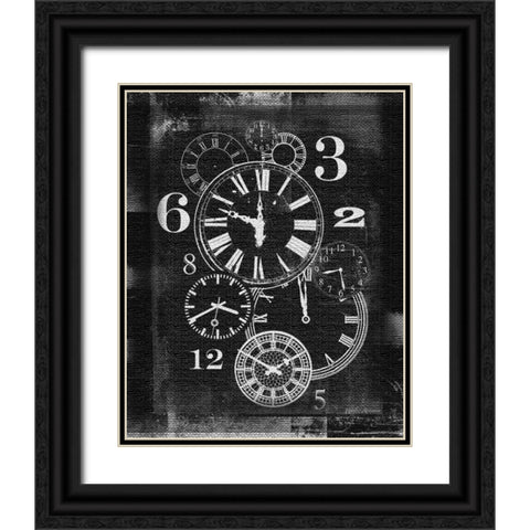 About Time Black Ornate Wood Framed Art Print with Double Matting by Robertson, Walter