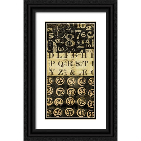 Numbers Game 3 Black Ornate Wood Framed Art Print with Double Matting by Robertson, Walter