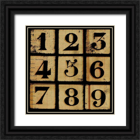 Take A Number 1 Black Ornate Wood Framed Art Print with Double Matting by Robertson, Walter