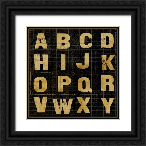 Letter Story 1 Black Ornate Wood Framed Art Print with Double Matting by Robertson, Walter