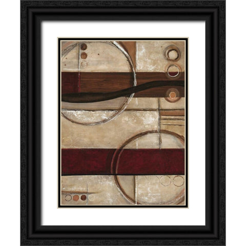 Circular Patterns 1 Black Ornate Wood Framed Art Print with Double Matting by Dascher, Dennis