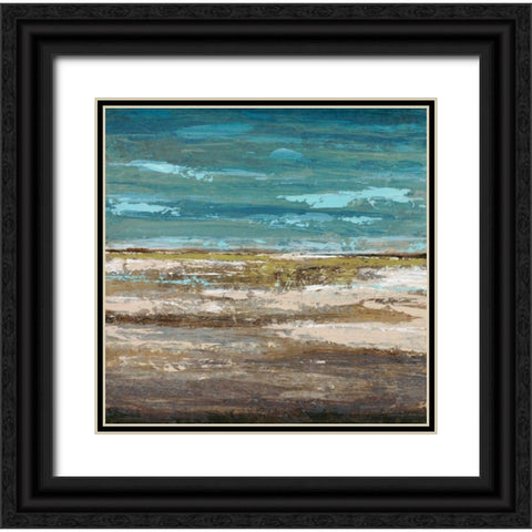 Abstract Sea 1 Black Ornate Wood Framed Art Print with Double Matting by Dascher, Dennis