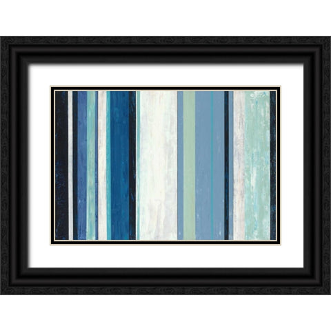 Coastal Line UP Black Ornate Wood Framed Art Print with Double Matting by Dascher, Dennis