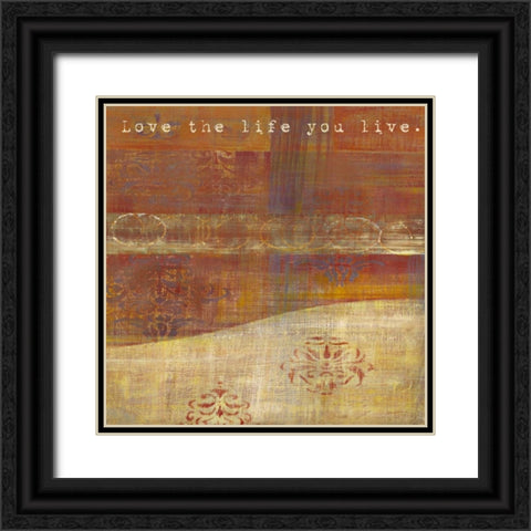 Bombay Silk Love Life Black Ornate Wood Framed Art Print with Double Matting by Dascher, Dennis