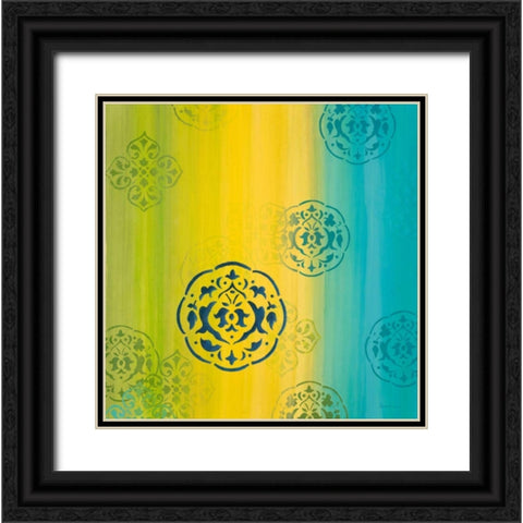 Contemporary Medallions 2 Black Ornate Wood Framed Art Print with Double Matting by Dascher, Dennis