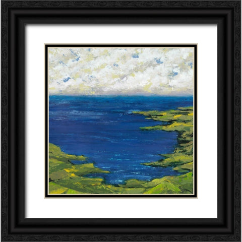 Helix Beach Blue 2 Black Ornate Wood Framed Art Print with Double Matting by Dascher, Dennis