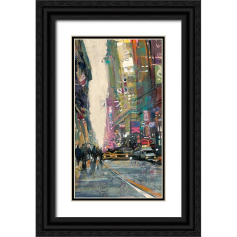 New York Street 2 Black Ornate Wood Framed Art Print with Double Matting by Mollica, Patti
