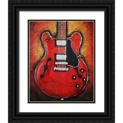 Blues King Black Ornate Wood Framed Art Print with Double Matting by Langton, Bruce