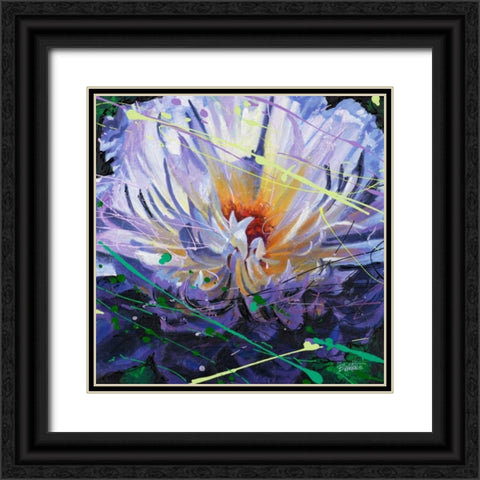 Peony in Motion Black Ornate Wood Framed Art Print with Double Matting by Langton, Bruce