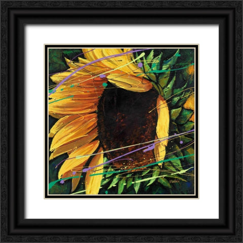 Sunflower in Motion Black Ornate Wood Framed Art Print with Double Matting by Langton, Bruce