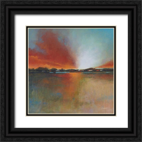 Plains Landscape 1 Black Ornate Wood Framed Art Print with Double Matting by Langton, Bruce