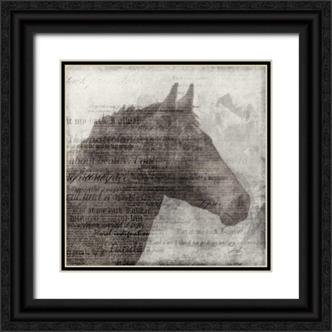 Equestrian Story 1  Black Ornate Wood Framed Art Print with Double Matting by Roko, Ken