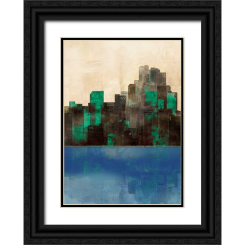 Monaco Lagoon 1  Black Ornate Wood Framed Art Print with Double Matting by Roko, Ken