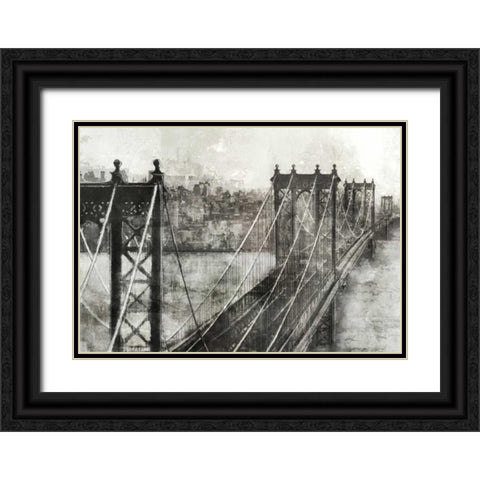 City Bridge 2 Black Ornate Wood Framed Art Print with Double Matting by Roko, Ken