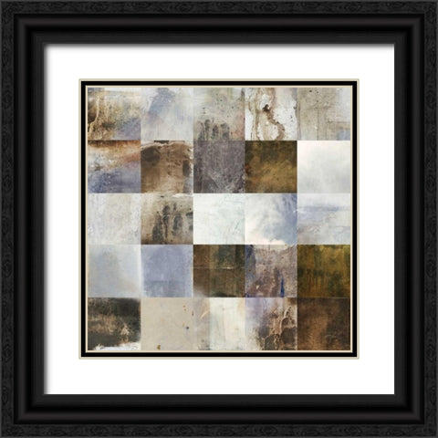Marble Blocks 1 Black Ornate Wood Framed Art Print with Double Matting by Roko, Ken