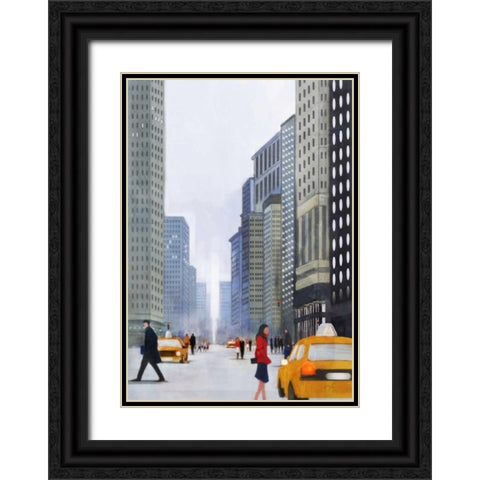 Jaywalk 2 Black Ornate Wood Framed Art Print with Double Matting by Roko, Ken