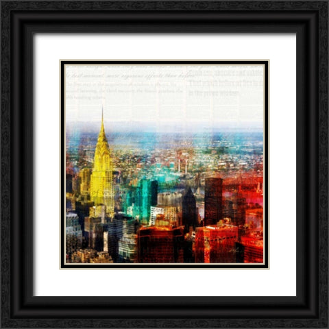 Colorful City 2 Black Ornate Wood Framed Art Print with Double Matting by Roko, Ken
