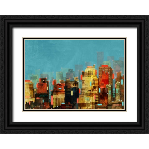City Beyond 2 Black Ornate Wood Framed Art Print with Double Matting by Roko, Ken