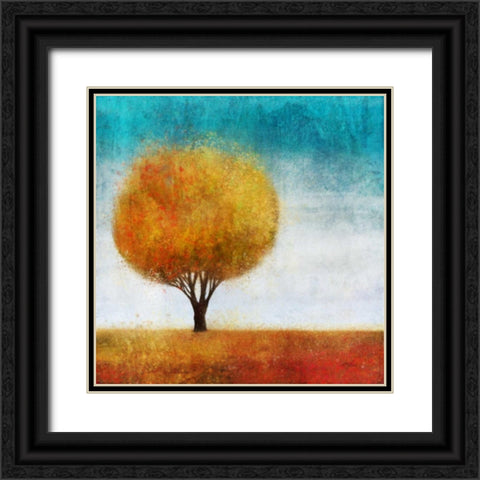 Golden Tree 2 Black Ornate Wood Framed Art Print with Double Matting by Roko, Ken