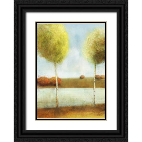 River Way 1 Black Ornate Wood Framed Art Print with Double Matting by Roko, Ken