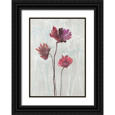 Blush Blooms 2 Black Ornate Wood Framed Art Print with Double Matting by Roko, Ken