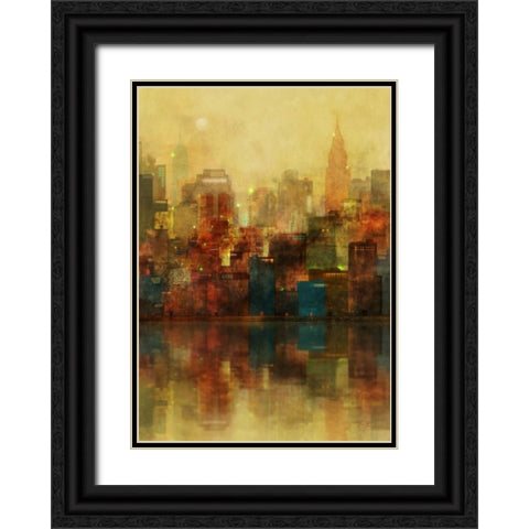 New York Sunshine Black Ornate Wood Framed Art Print with Double Matting by Roko, Ken