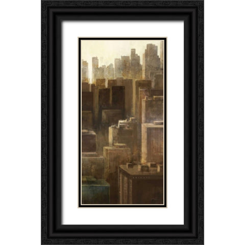 Metropolis City 2 Black Ornate Wood Framed Art Print with Double Matting by Roko, Ken