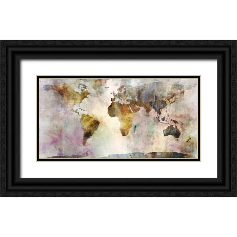 Earth Tones  Black Ornate Wood Framed Art Print with Double Matting by Roko, Ken