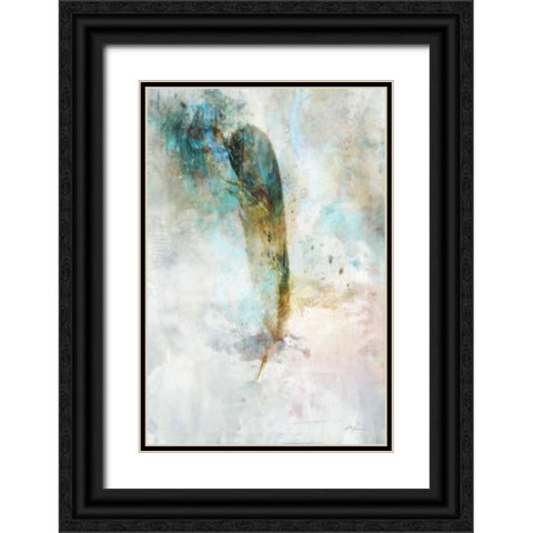 Celestial Feather 1 Black Ornate Wood Framed Art Print with Double Matting by Roko, Ken