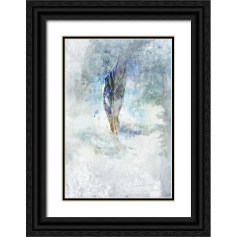 Celestial Feather 2 Black Ornate Wood Framed Art Print with Double Matting by Roko, Ken