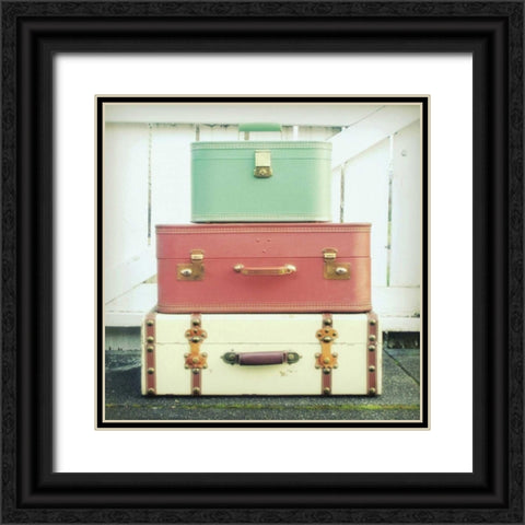 Journey In Red Black Ornate Wood Framed Art Print with Double Matting by Dvorak, Vicki