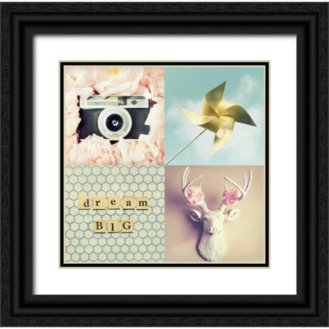 Dream Big Black Ornate Wood Framed Art Print with Double Matting by Dvorak, Vicki