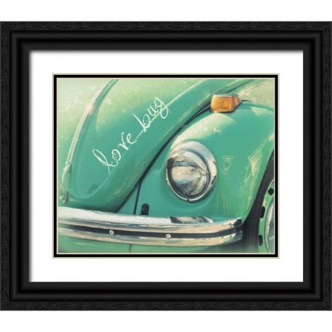 Love Bug Green Black Ornate Wood Framed Art Print with Double Matting by Dvorak, Vicki