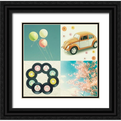 Happy Day Black Ornate Wood Framed Art Print with Double Matting by Dvorak, Vicki