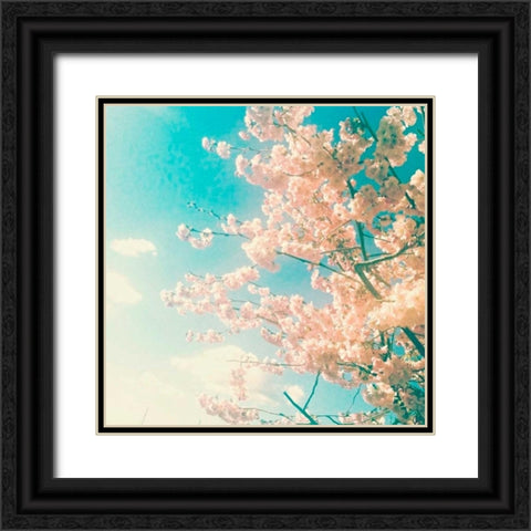 Polariod Pink 1 Black Ornate Wood Framed Art Print with Double Matting by Dvorak, Vicki