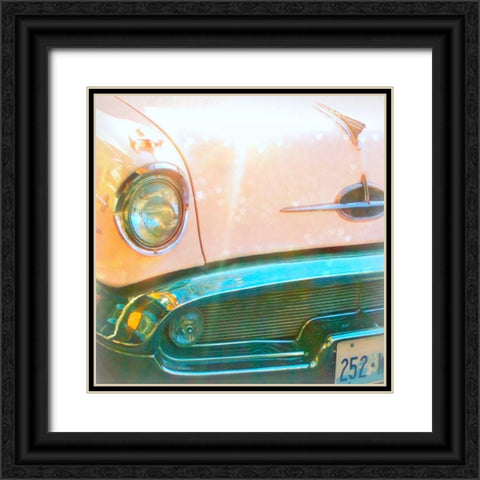 Pink Car Black Ornate Wood Framed Art Print with Double Matting by Dvorak, Vicki