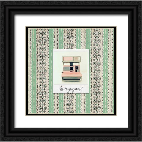 Hello Gorgeous Polaroid Black Ornate Wood Framed Art Print with Double Matting by Dvorak, Vicki