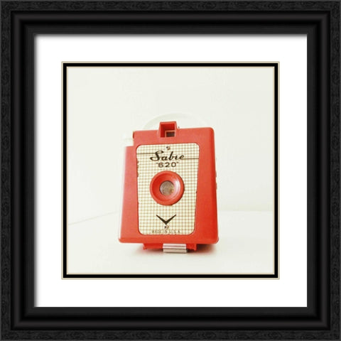 Little Red Black Ornate Wood Framed Art Print with Double Matting by Dvorak, Vicki