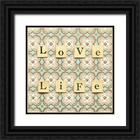 Love Life Black Ornate Wood Framed Art Print with Double Matting by Dvorak, Vicki