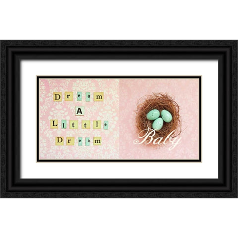 Dream a Little Dream Baby Black Ornate Wood Framed Art Print with Double Matting by Dvorak, Vicki