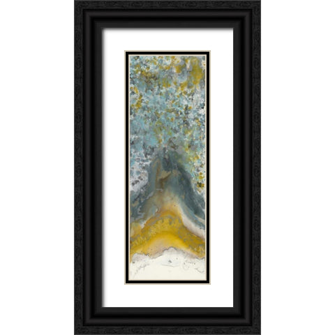 Golden Bloom 2 Black Ornate Wood Framed Art Print with Double Matting by Bering, Blakely