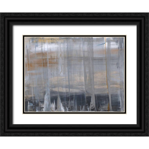 Midnight Mist Black Ornate Wood Framed Art Print with Double Matting by Hutton