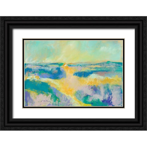 Beyond the Horizon I Black Ornate Wood Framed Art Print with Double Matting by Miller, Sonia