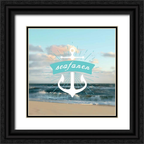 Seafarer Black Ornate Wood Framed Art Print with Double Matting by Sememza, Marlana