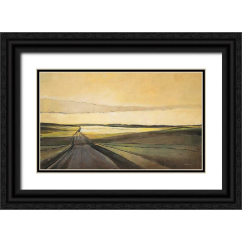 Long Road Black Ornate Wood Framed Art Print with Double Matting by Kroeker, Wendy