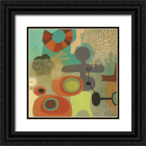 Mid Century Mood 1 Black Ornate Wood Framed Art Print with Double Matting by Faust, Richard