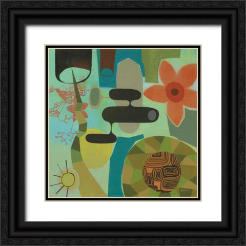 Mid Century Mood 2 Black Ornate Wood Framed Art Print with Double Matting by Faust, Richard