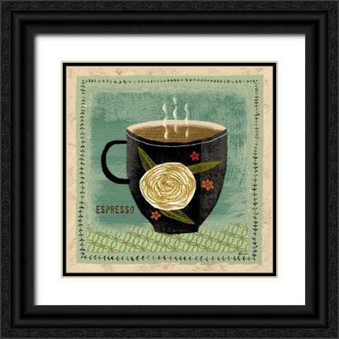 Barrista Beauty 1 Black Ornate Wood Framed Art Print with Double Matting by Faust, Richard