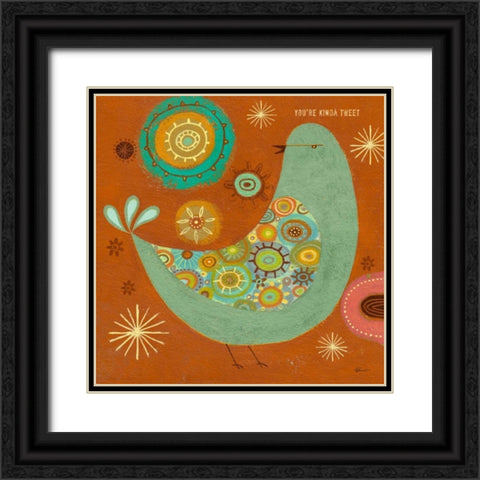 Little Tweet 2 Black Ornate Wood Framed Art Print with Double Matting by Faust, Richard