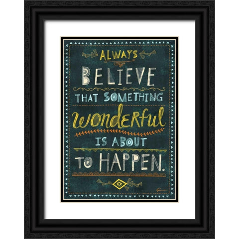Awesome Words 2 Black Ornate Wood Framed Art Print with Double Matting by Faust, Richard
